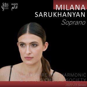 Soprano Milana Sarukhanyan to sing Carmina Burana in June’s concert